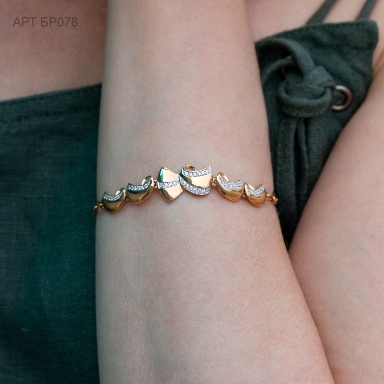 Браслет из красного золота 585 пробы бр078-01