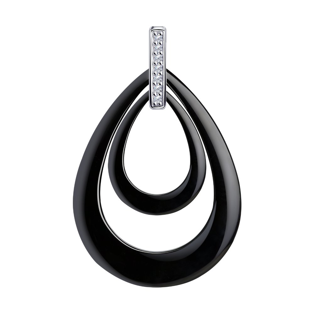 Подвеска из родированого серебра 925 пробы 94034508