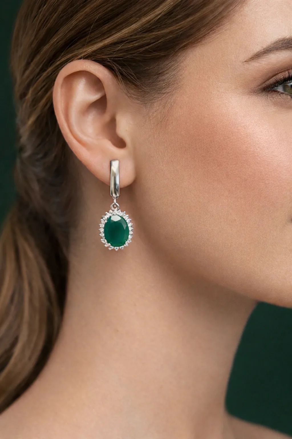 Серьги женские из родированного серебра 925 пробы 144 СИ-00085