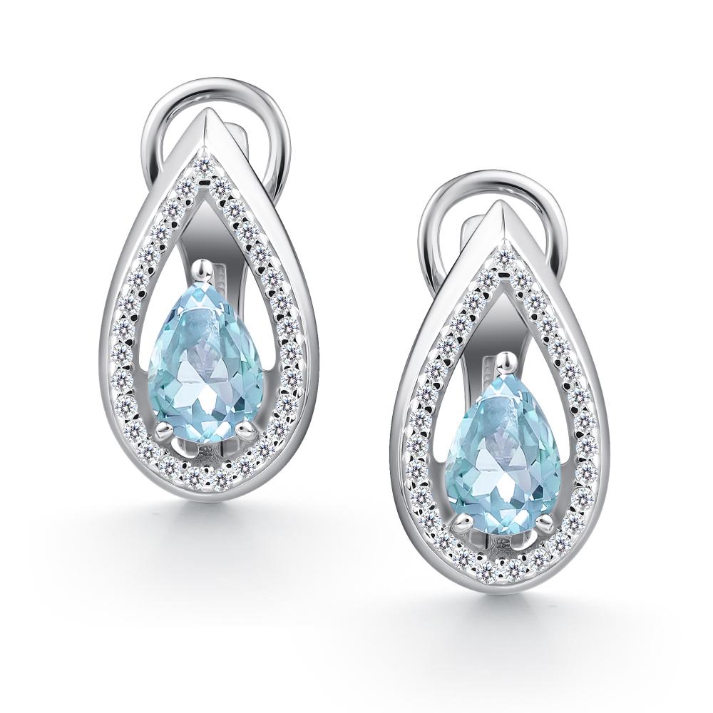 Серьги из серебра 02-4442/00ТБ-00