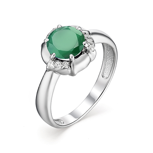 Кольцо из родированого серебра 925 пробы 01-1342/00АГ-00