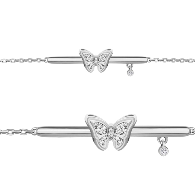 Браслет из родированого серебра 925 пробы 74360А