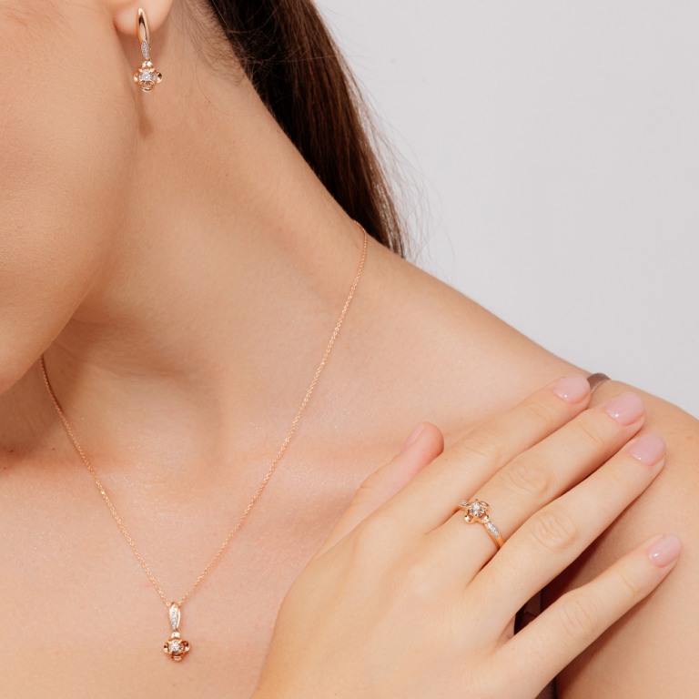 Серьги из золота 24494-100