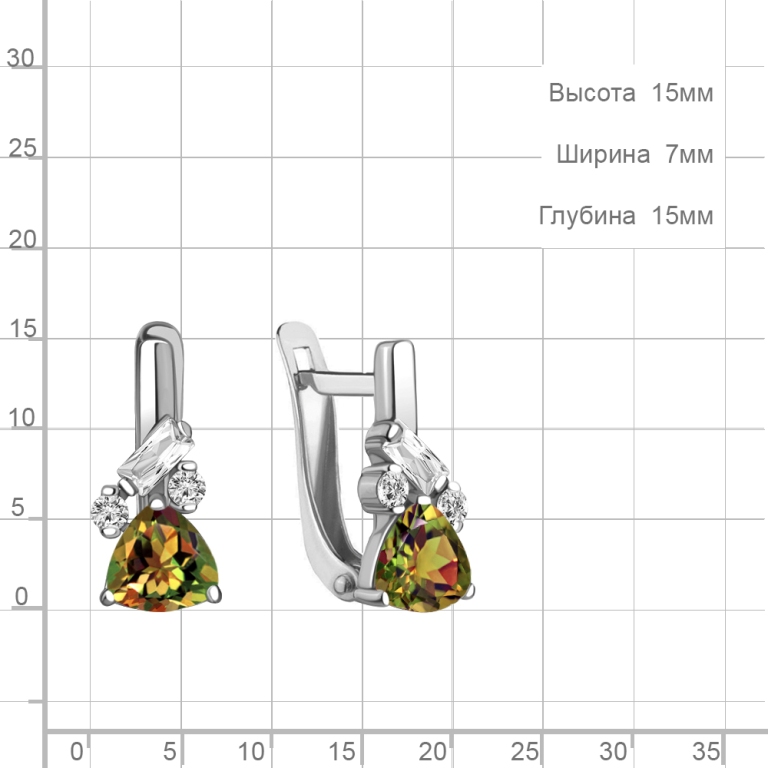 Серьги из серебра 4762619А