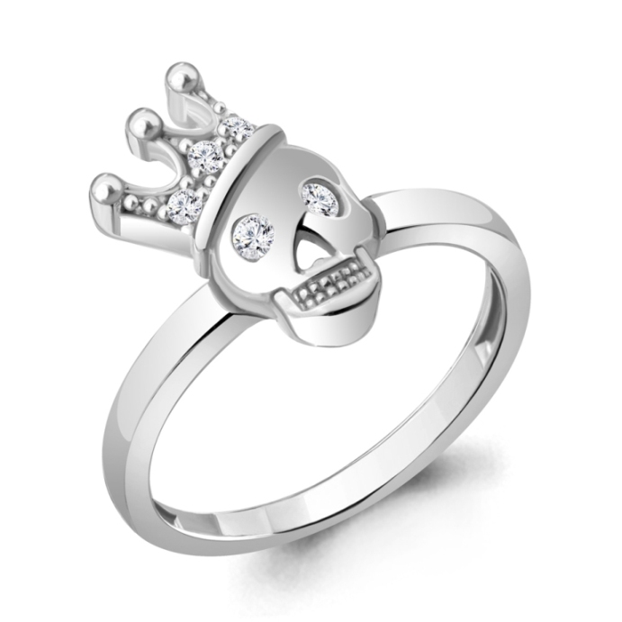 Кольцо из родированого серебра 925 пробы 68899А