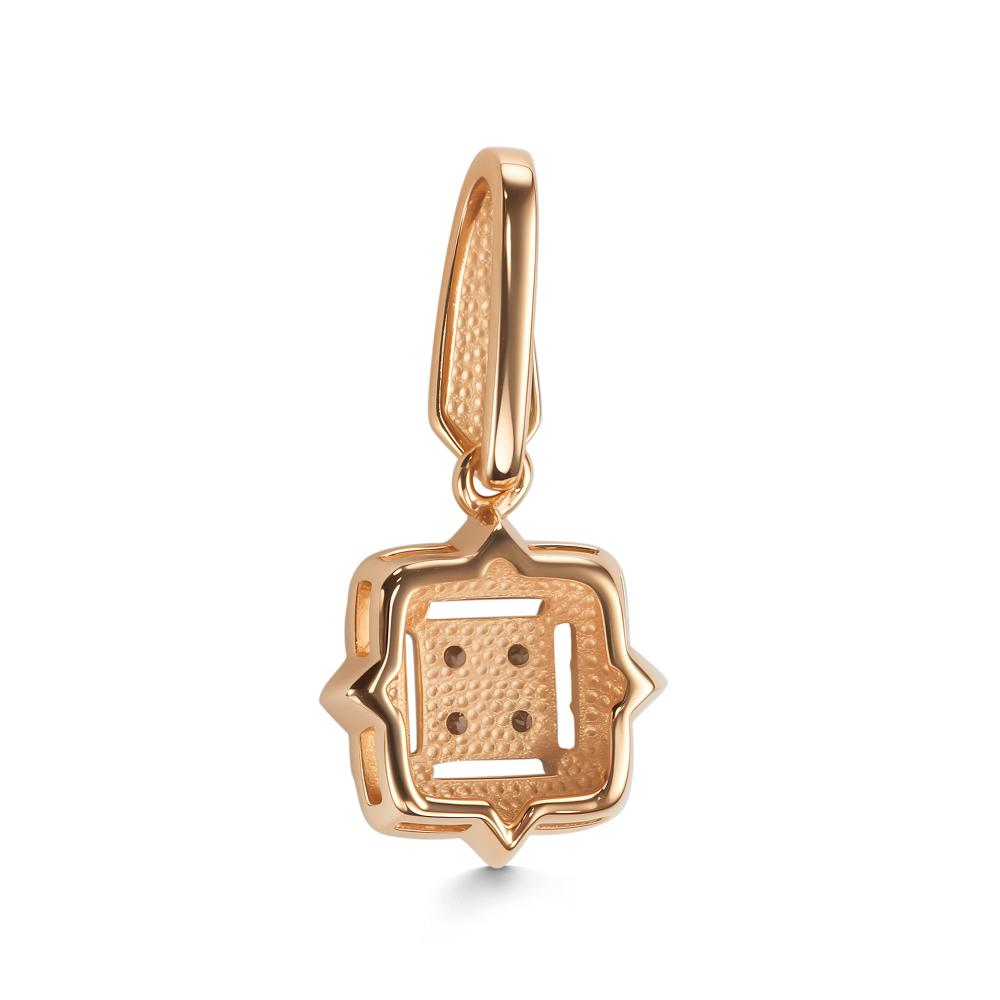 Подвеска из красного золота 585 пробы 36201-100 с бриллиантами