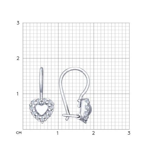 Серьги из серебра 94021303
