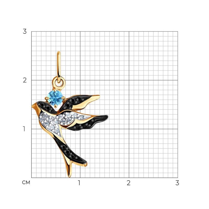 Подвеска из красного золота 585 пробы 731736