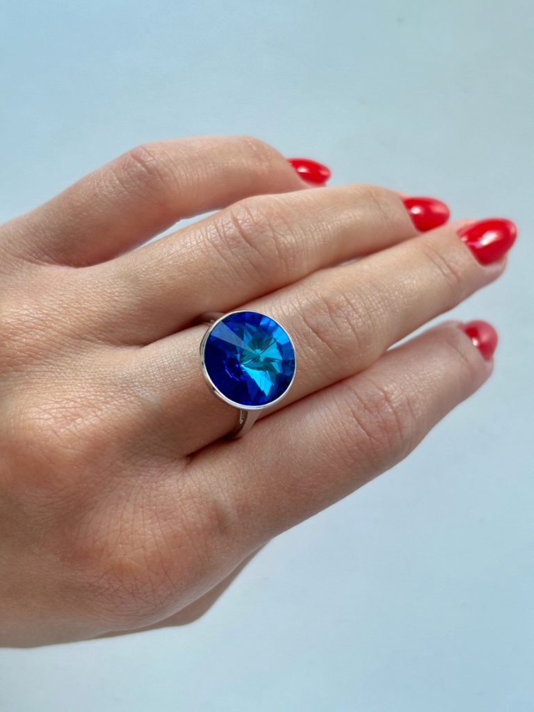 Кольцо из родированого серебра 925 пробы с6.67.01.218