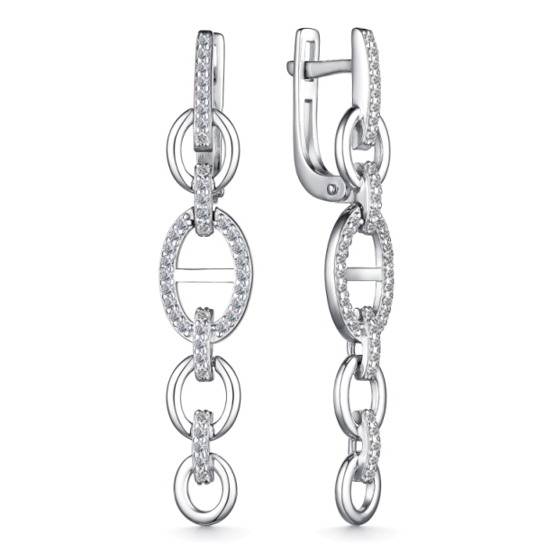 Серьги из серебра 02-3983/00КЦ-00