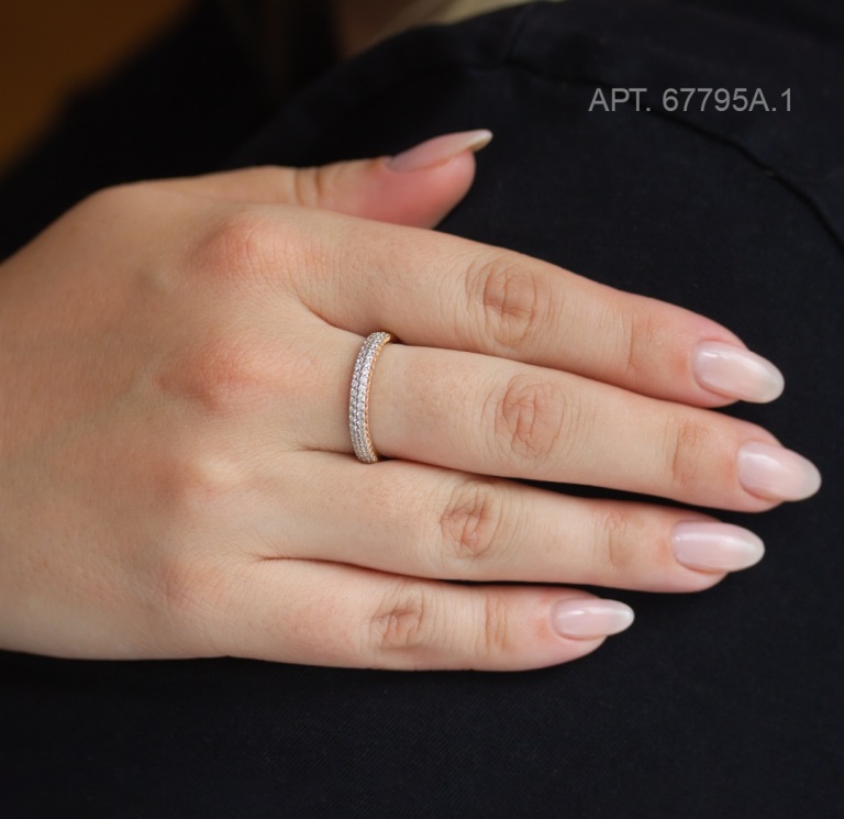 Кольцо из красного золота 585 пробы 67795А