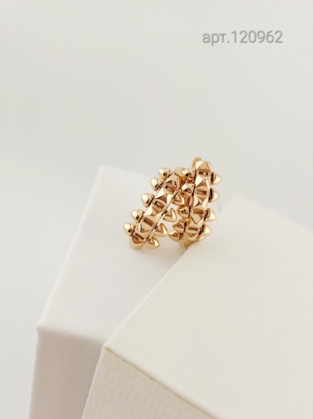 Серьги с английским замком женские из красного золота 585 пробы 120962