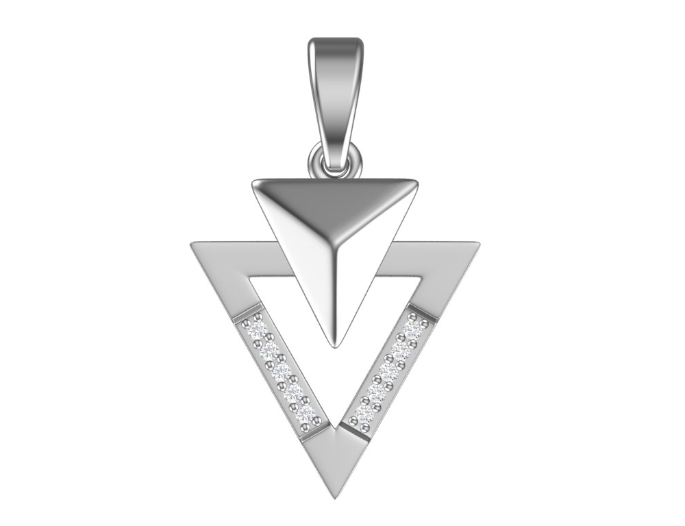 Подвеска из родированого серебра 925 пробы 4101318-00775