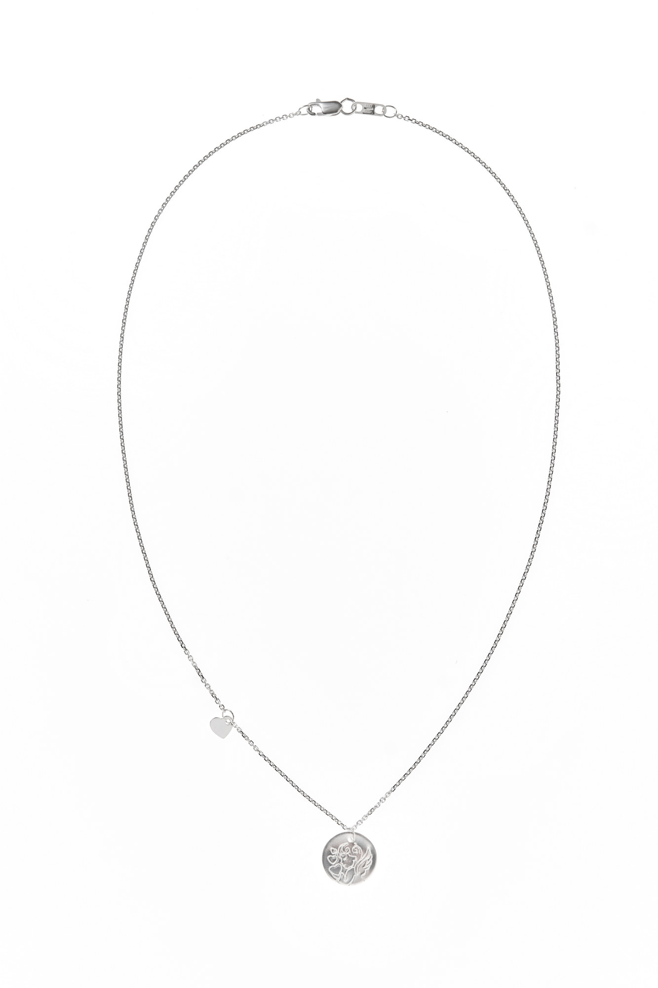 Колье из родированого серебра 925 пробы НХ22-2115-3 д. 0,35 мм