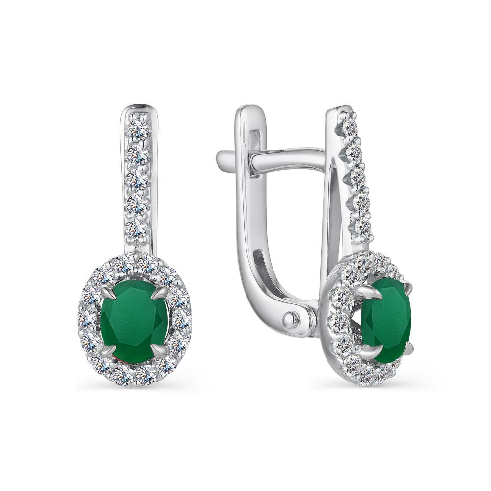 Серьги из серебра 02-3026/00АГ-00