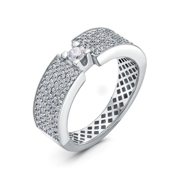 Кольцо из родированого серебра 925 пробы с110677