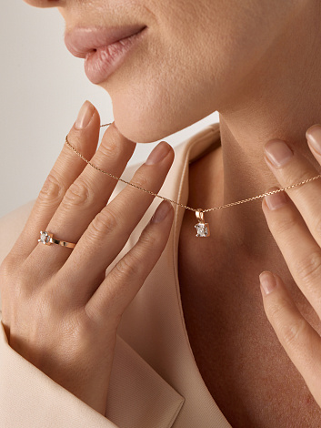 Подвеска из золота 585 пробы 36808-100 с бриллиантом