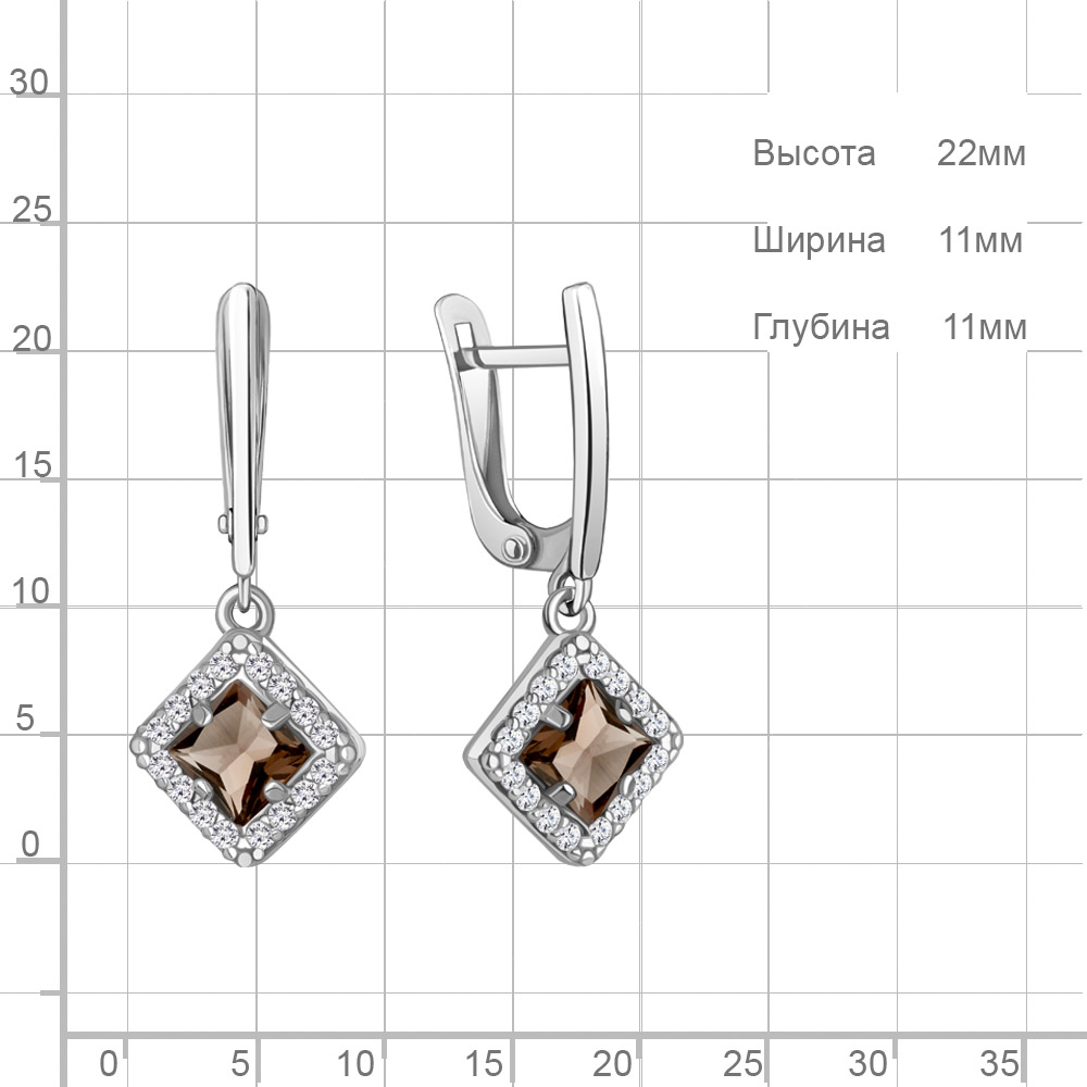 Серьги из серебра 4774801А