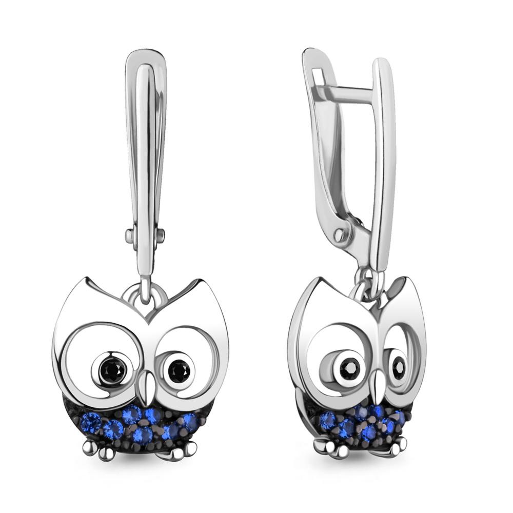 Серьги из серебра 48777БЧ