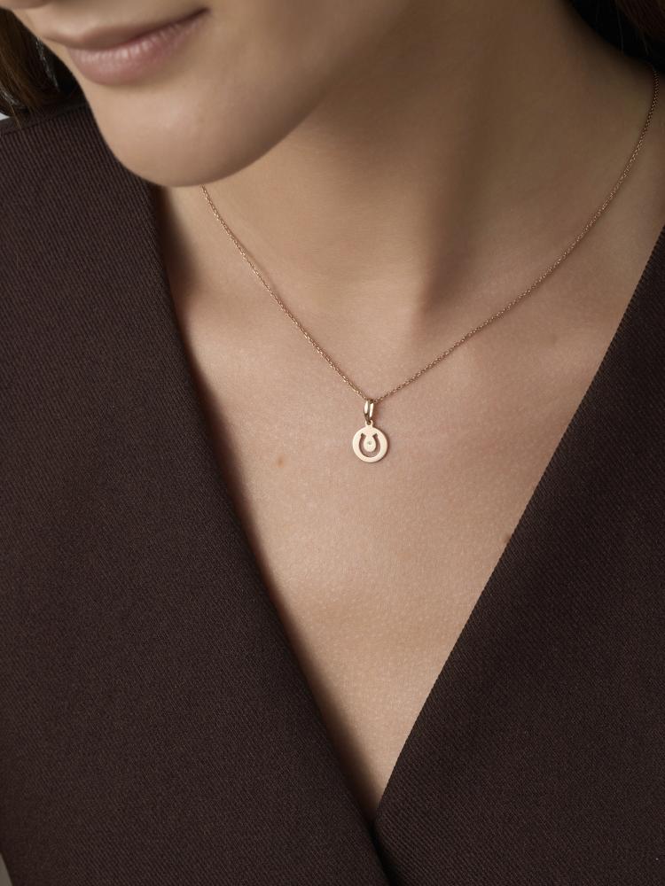 Подвеска из красного золота 585 пробы 36737-100 с бриллиантом