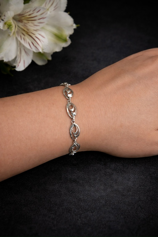 Браслет из золота 585 пробы 74159А  Белый