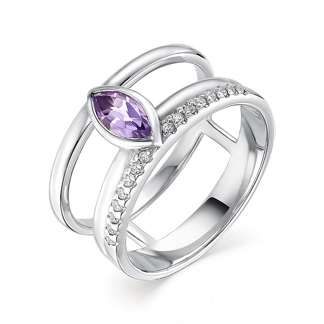 Кольцо из серебра 01-0476/00АМ-00