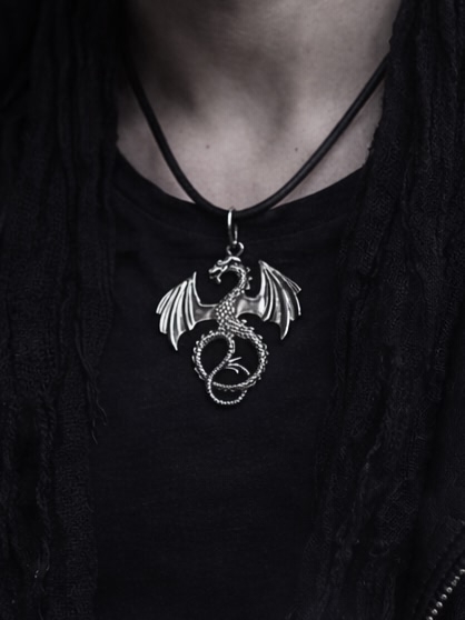 Подвеска из серебра 925 пробы С-284 Дракон