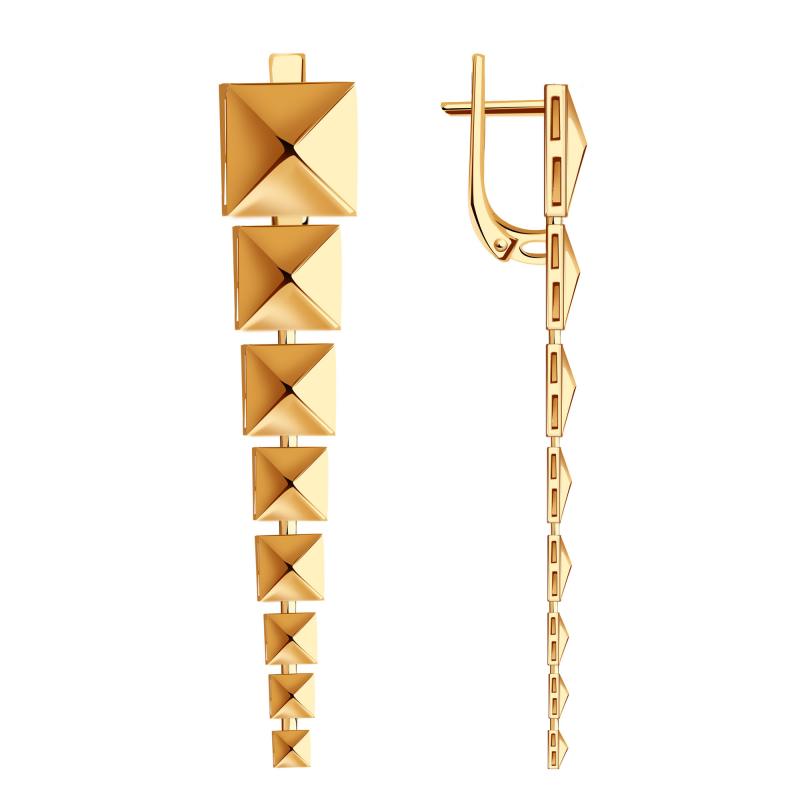 Серьги из красного золота 585 пробы с733-01