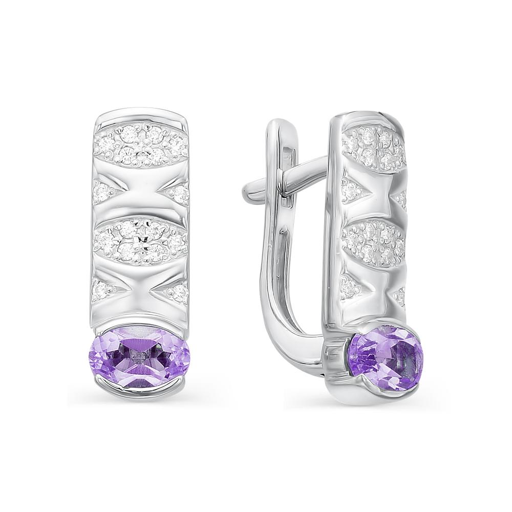 Серьги из серебра 02-0348/00АМ-00