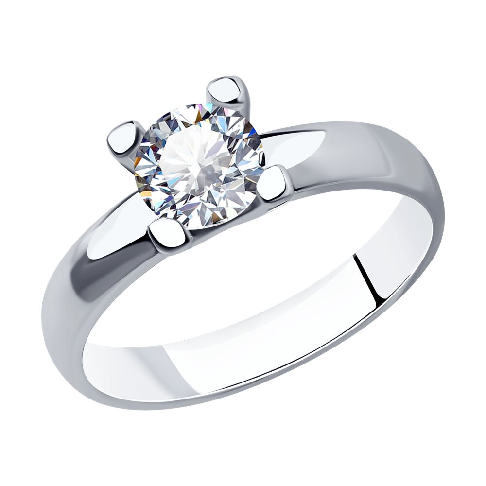 Кольцо из родированого серебра 925 пробы 89010058