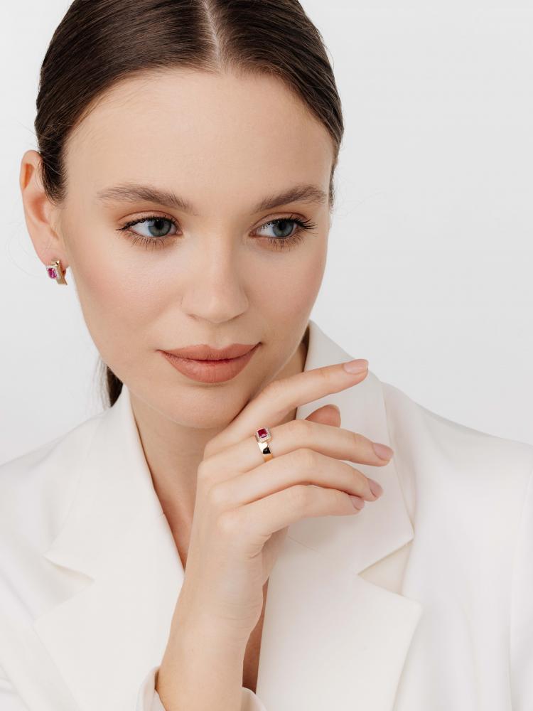 Серьги из золота 25628-103
