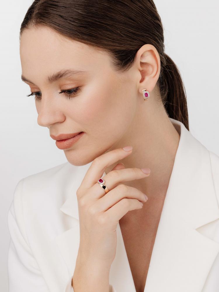 Серьги из золота 25628-103