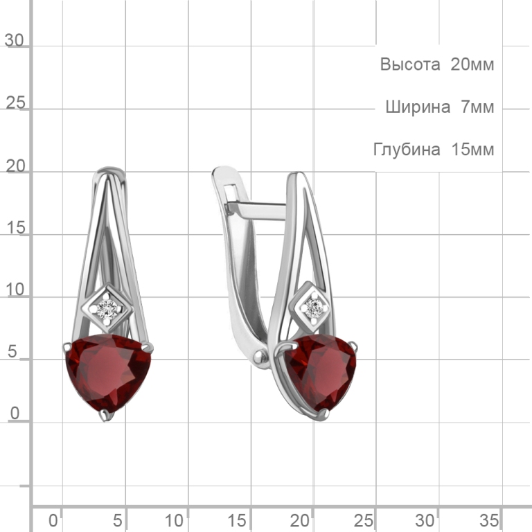 Серьги из серебра 4763203А