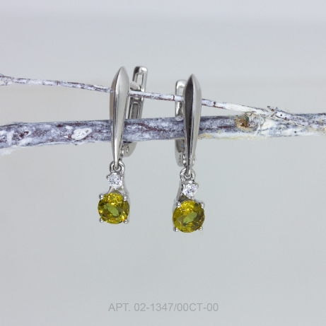 Серьги из серебра 02-1347/00СТ-00