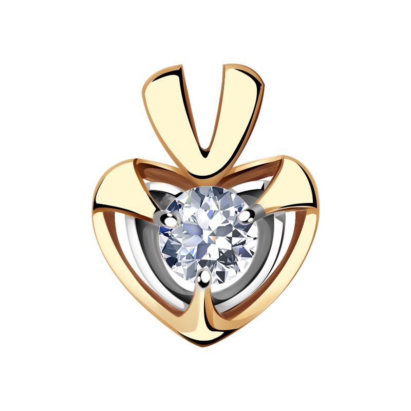 Подвеска из красного золота 585 пробы п961-01