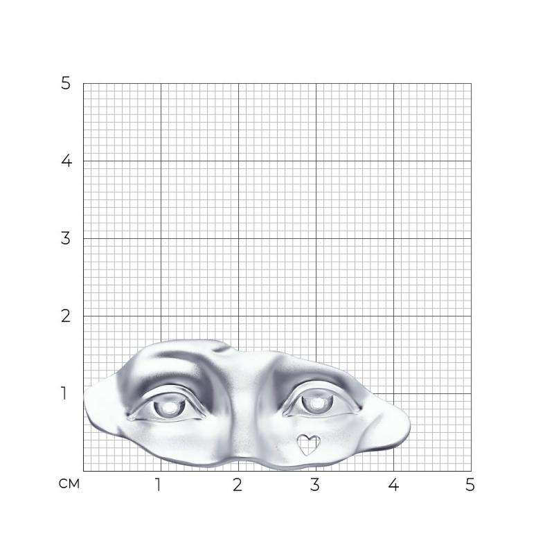 Брошь из родированого серебра 925 пробы 94040197