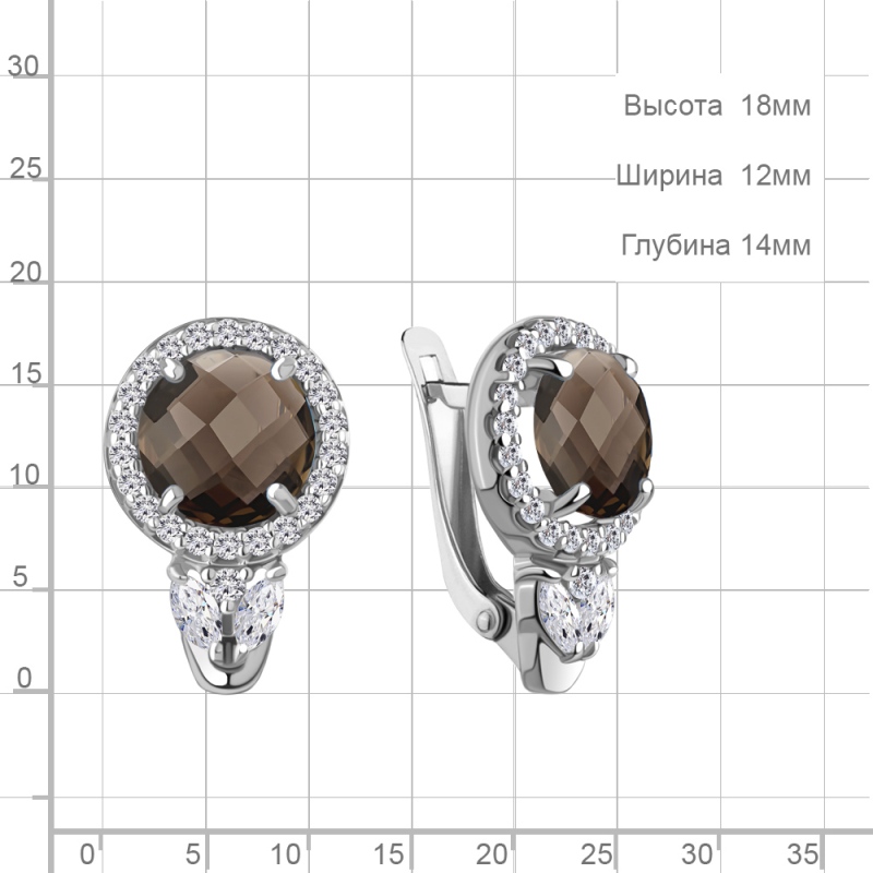Серьги из серебра 4785501А