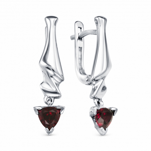 Серьги из серебра 02-0586/00ГР-00