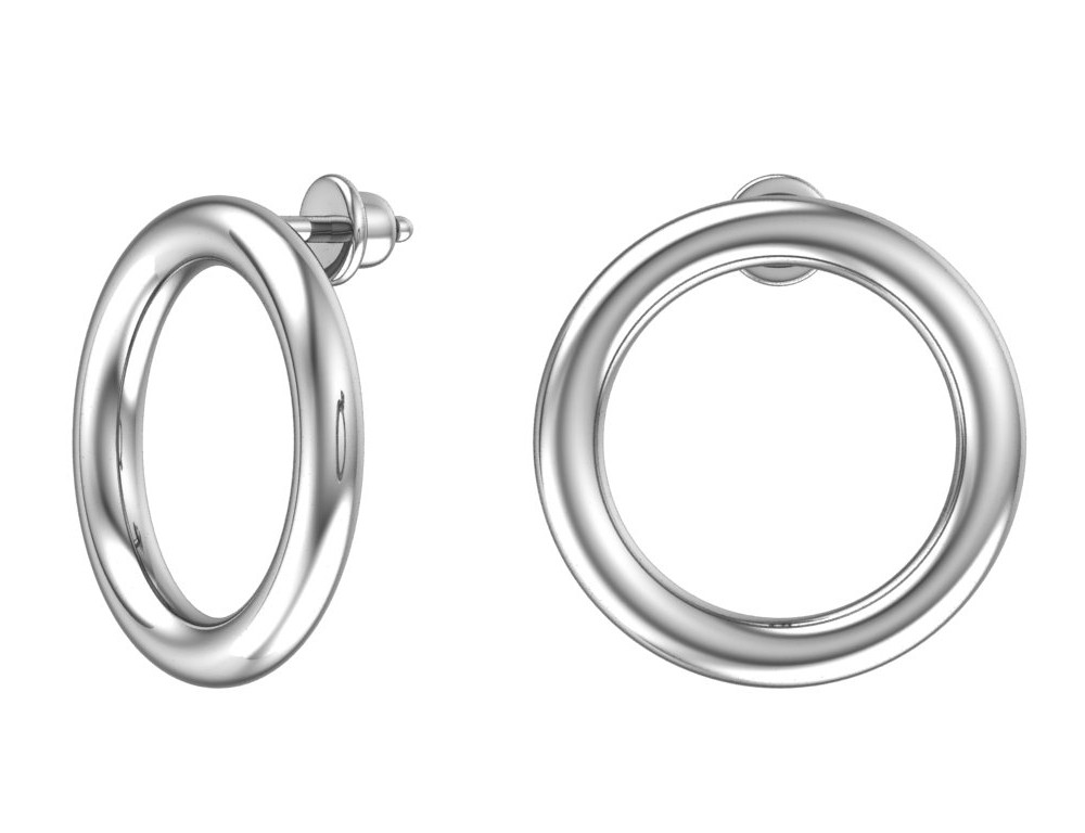 Пусеты из родированого серебра 925 пробы 6001375-00245