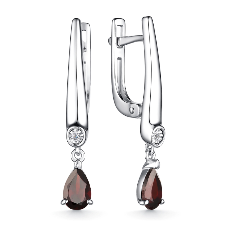 Серьги из серебра 02-4036/БРГР-00