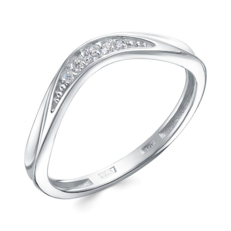 Кольцо из родированого серебра 925 пробы 3101018624