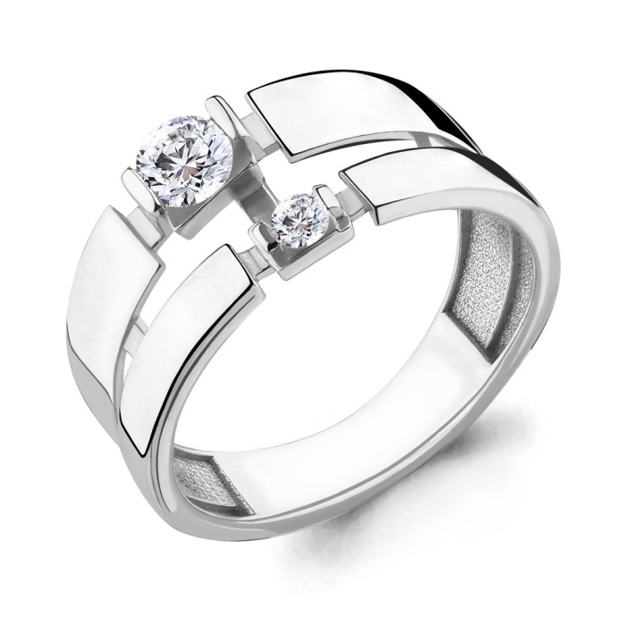 Кольцо из родированого серебра 925 пробы 68059