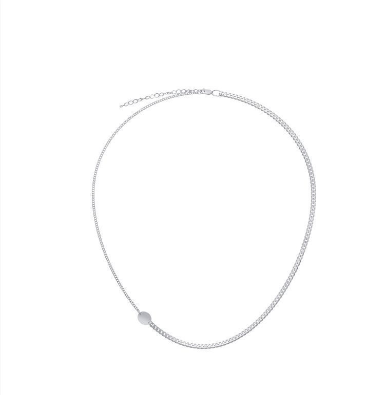 Колье из родированого серебра 925 пробы НХ22-1742-3 д. 0,9 мм