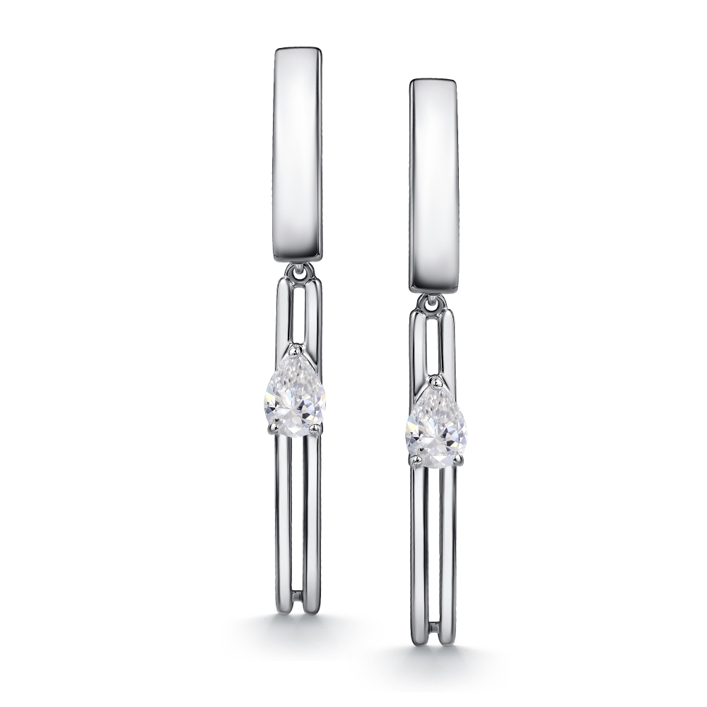 Серьги из серебра 02-4439/00ГХ-00