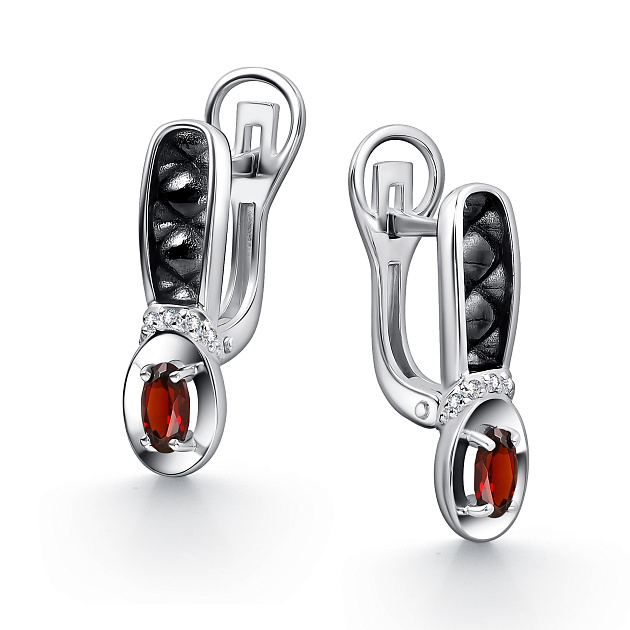 Серьги из серебра 02-4362/00ГР-17