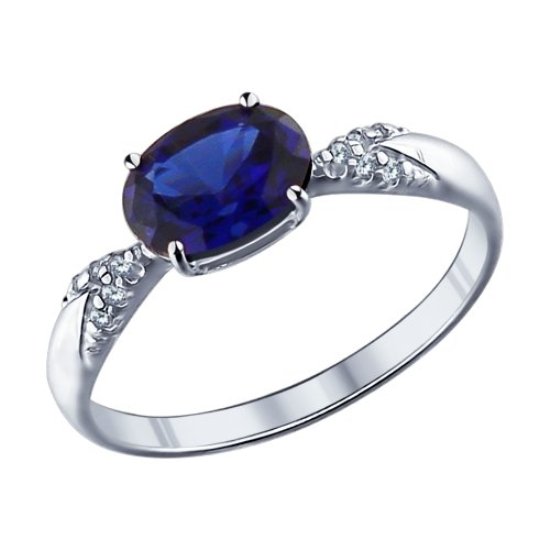 Кольцо из родированого серебра 925 пробы 88010002