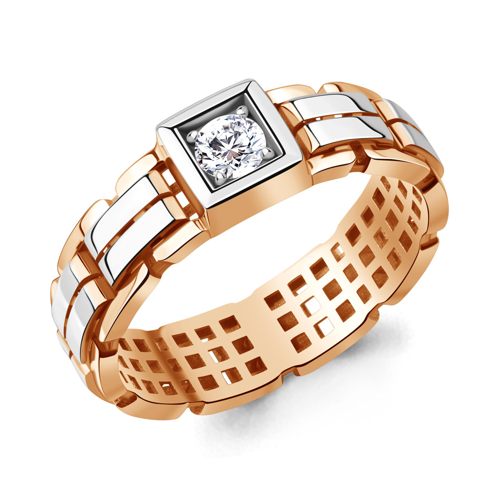 Печатка из красного золота 585 пробы 600352