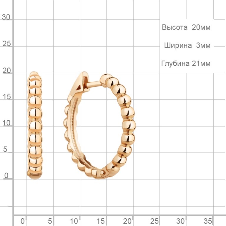 Серьги из золота 34566