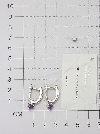 Серьги из серебра 02-3467/БРАМ-00