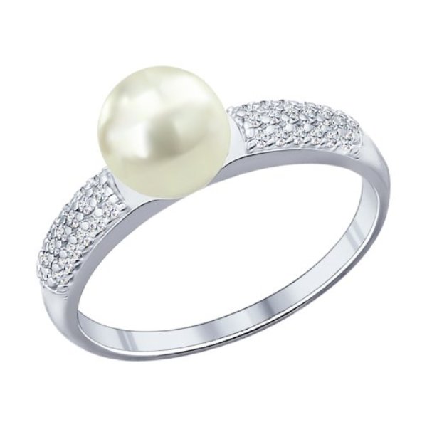 Кольцо из родированого серебра 925 пробы 94011764